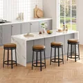 GAOMON brown 24 inch swivel bar stools, set of 4