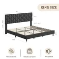 GAOMON King Size Bed Frame with Headboard: view 2