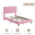 GAOMON Twin Platform Bed Frame with Headboard: view 2