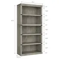 GAOMON 67.4 Inch 5 Tier Farmhouse Bookcase: view 2