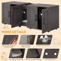 GAOMON Walnut Double-Room Cat Litter Box Enclosure: view 3