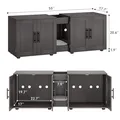 GAOMON Walnut Double-Room Cat Litter Box Enclosure: view 6