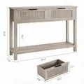 GAOMON 43 Inch Fluted Console Table with Drawers: view 2