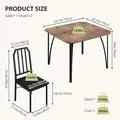 GAOMON 3-Piece Dining Table Set for 2: view 2