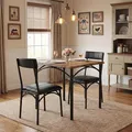 GAOMON 3-Piece Dining Table Set for 2, Rustic Brown: view 3