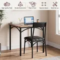 GAOMON 3-Piece Dining Table Set for 2, Rustic Brown: view 6