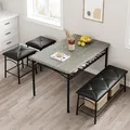 GAOMON Dining Table Set for 4 with Storage Bench: view 4