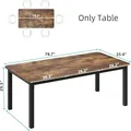 GAOMON 78 Inch Long Dining Table for 6-8: view 2