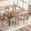 GAOMON brown 78 inch long dining table for 6 to 8 people