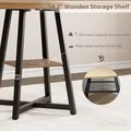 GAOMON 47 Inch Round Dining Table with Storage Shelf: view 6
