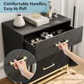 GAOMON 3 Drawer Dresser with Metal Handles, Black: view 5