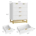 GAOMON 5 Drawer Tall Dresser with Gold Accents: view 2