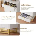 GAOMON 5 Drawer Tall Dresser with Gold Accents: view 6