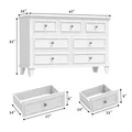 GAOMON 7 Drawer 47 Inch Wide White Dresser: view 2