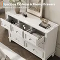 GAOMON 7 Drawer 47 Inch Wide White Dresser: view 5
