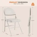 GAOMON 4-Piece PU Upholstered Folding Chair Set: view 2
