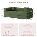 GAOMON 78.7 Inch Convertible Corduroy Sleeper Sofa Bed: view 3