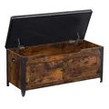 GAOMON rustic brown 39.4 inch storage chest bench